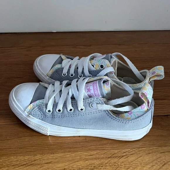 Converse Shoes Converse Chuck Taylor Gray And Floral Low Top